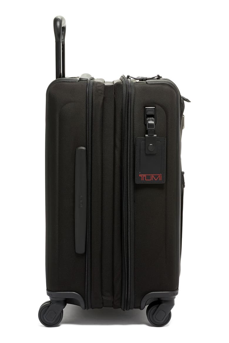 Alpha 3 International Dual Access Expandable Carry-On, Alternate, color, BLACK