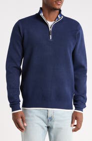 T.R. PREMIUM Quarter-Zip Mock Neck Sweater