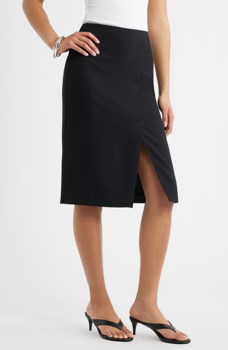 Open Edit Icon Pencil Skirt, Main, color, Black