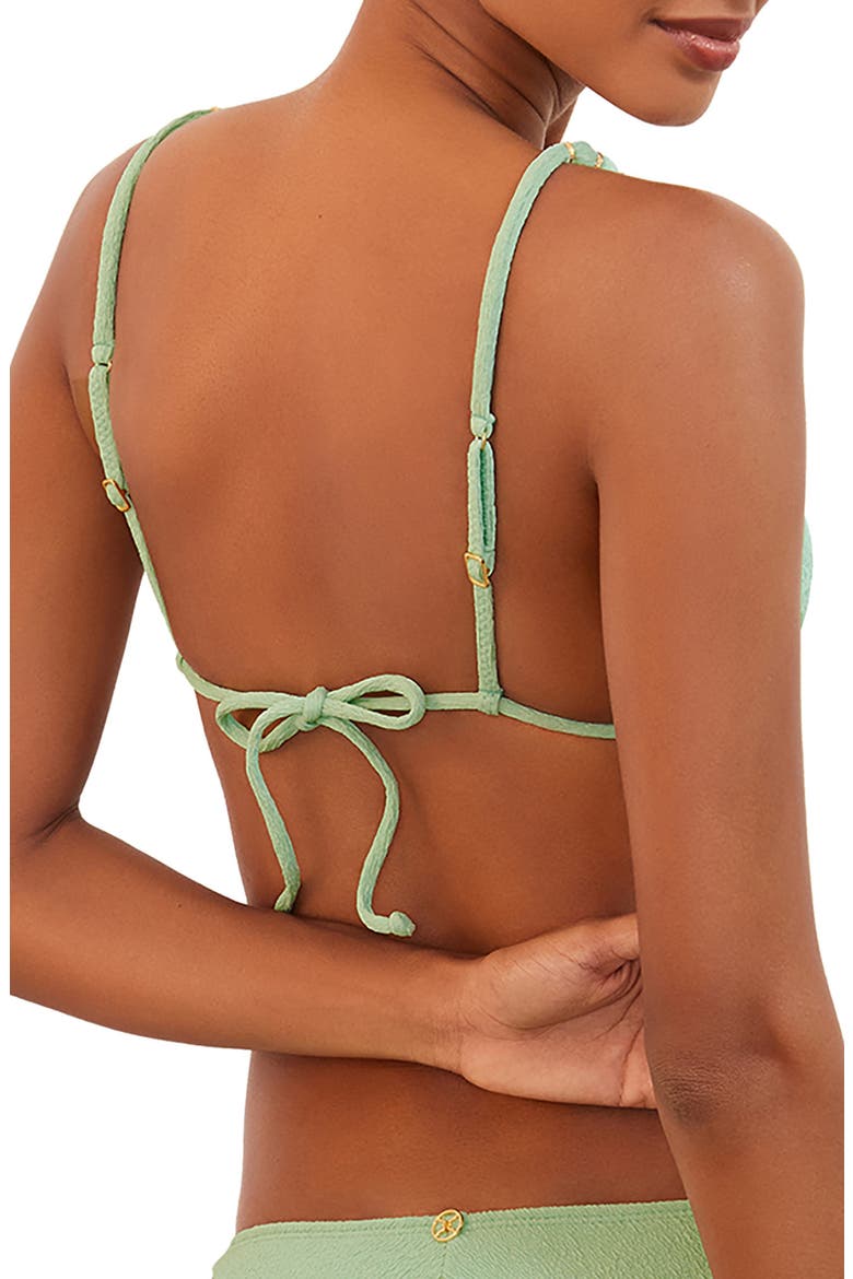 Firenze Beaded Triangle Bikini Top, Alternate, color, LIGHT GREEN