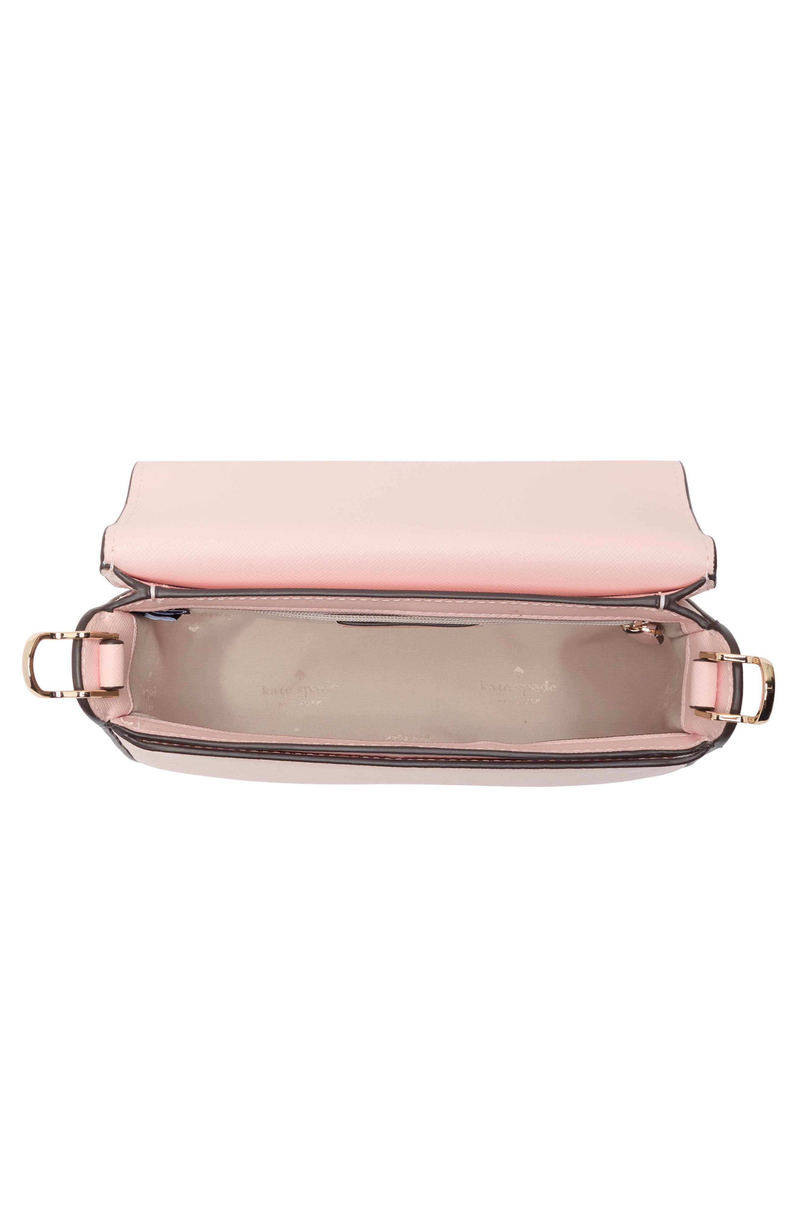 Kate Spade New York madison saffiano leather saddle bag, Alternate, color, Conch Pink