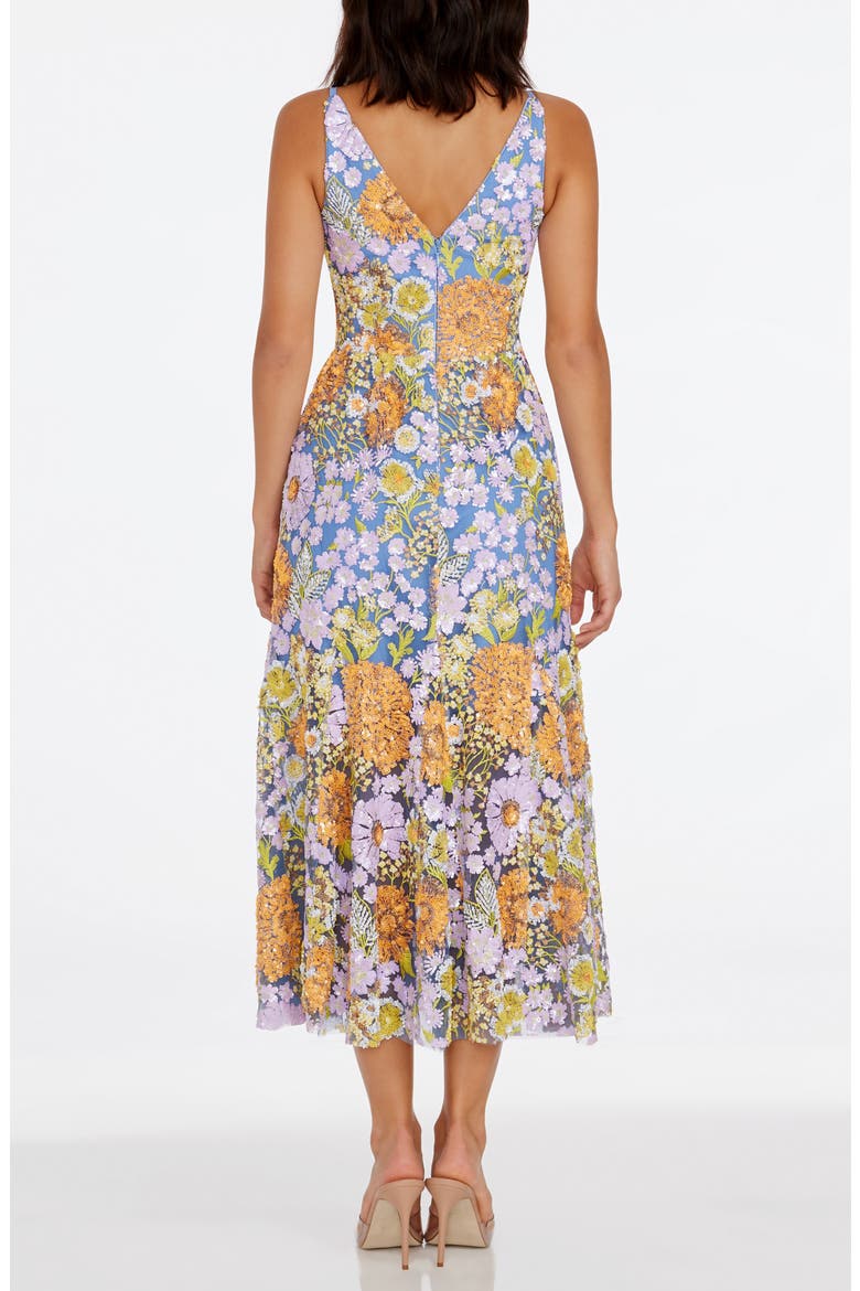 Sierra Floral Sequin Cocktail Dress, Alternate, color, LAVENDER MULTI