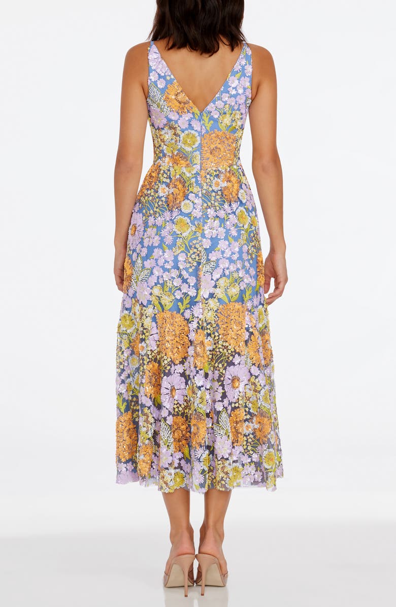 Dress the Population Sierra Floral Sequin Cocktail Dress, Alternate, color, Lavender Multi