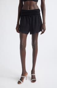 Area Girly Crystal Rib Waist Shorts