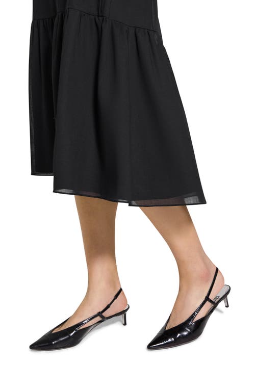 Theory Tiered Lightweight Wool Midi Dress
