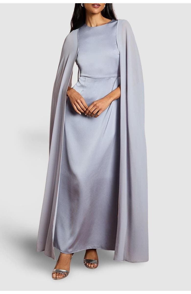 Coast Sleeveless Cape Maxi Dress, Alternate, color, Pale Blue