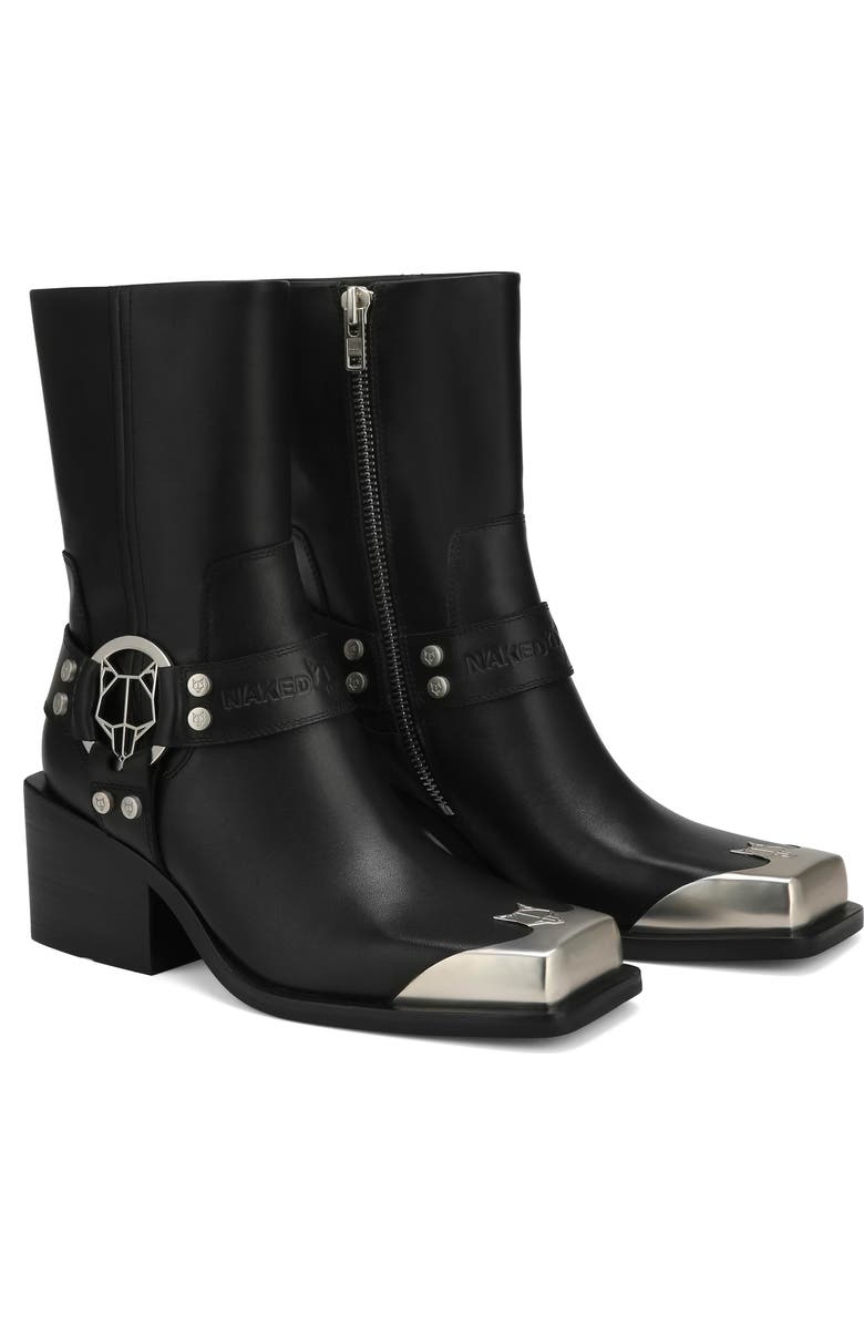 Naked Wolfe Knight Cow Leather Boot, Main, color, Black