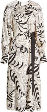 Ted Baker London Emmieeh Belt Detail Long Sleeve Midi Dress