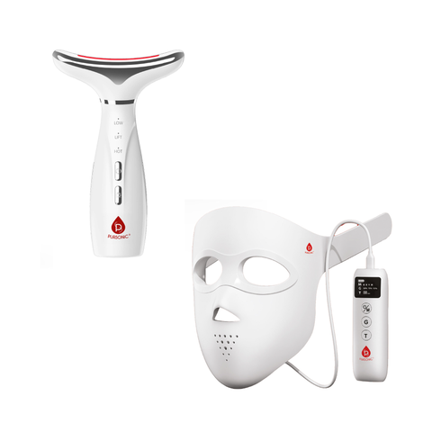 Glow & Lift Set 3D LED Therapy Mask & 7-in-1 Face & Neck Beauty Device
