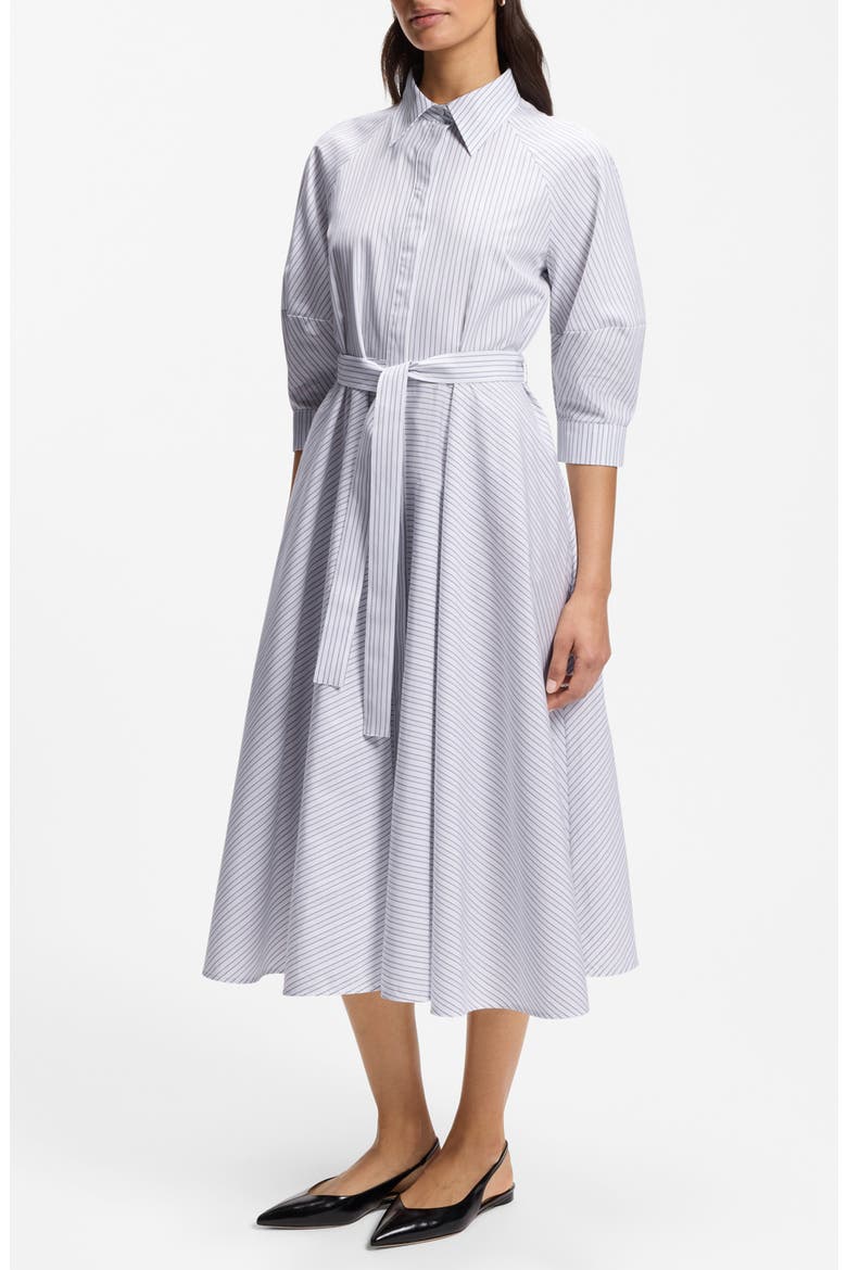 Debeca Cotton Poplin Midi Shirtdress, Main, color, ARTIC ICE