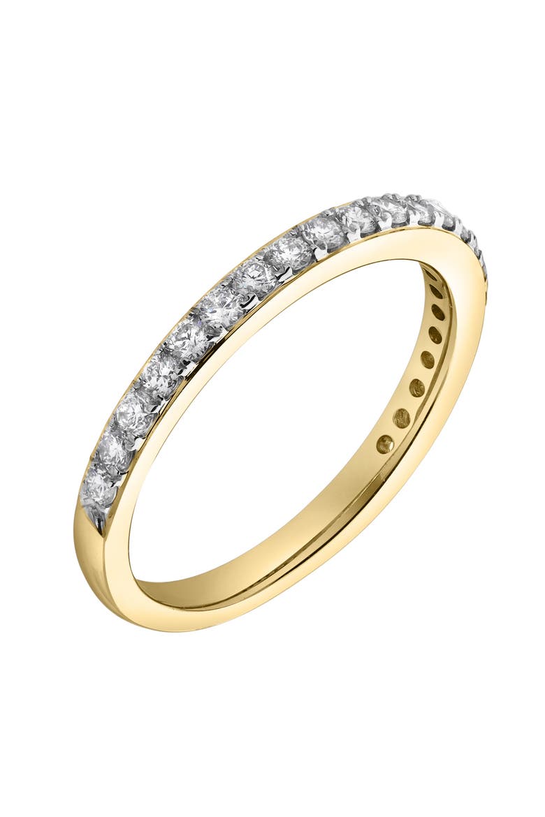 Lina 14K Gold Round Diamond Studded Eternity Ring - 0.51cts, Alternate, color, 14K Yellow Gold