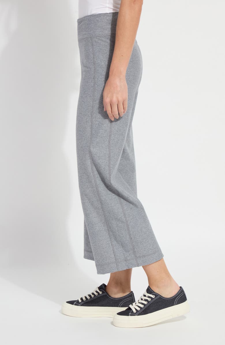 Lysse Jovie Reversible Pull-On Crop Wide Leg Pants, Alternate, color, True Navy/ Grey Melange