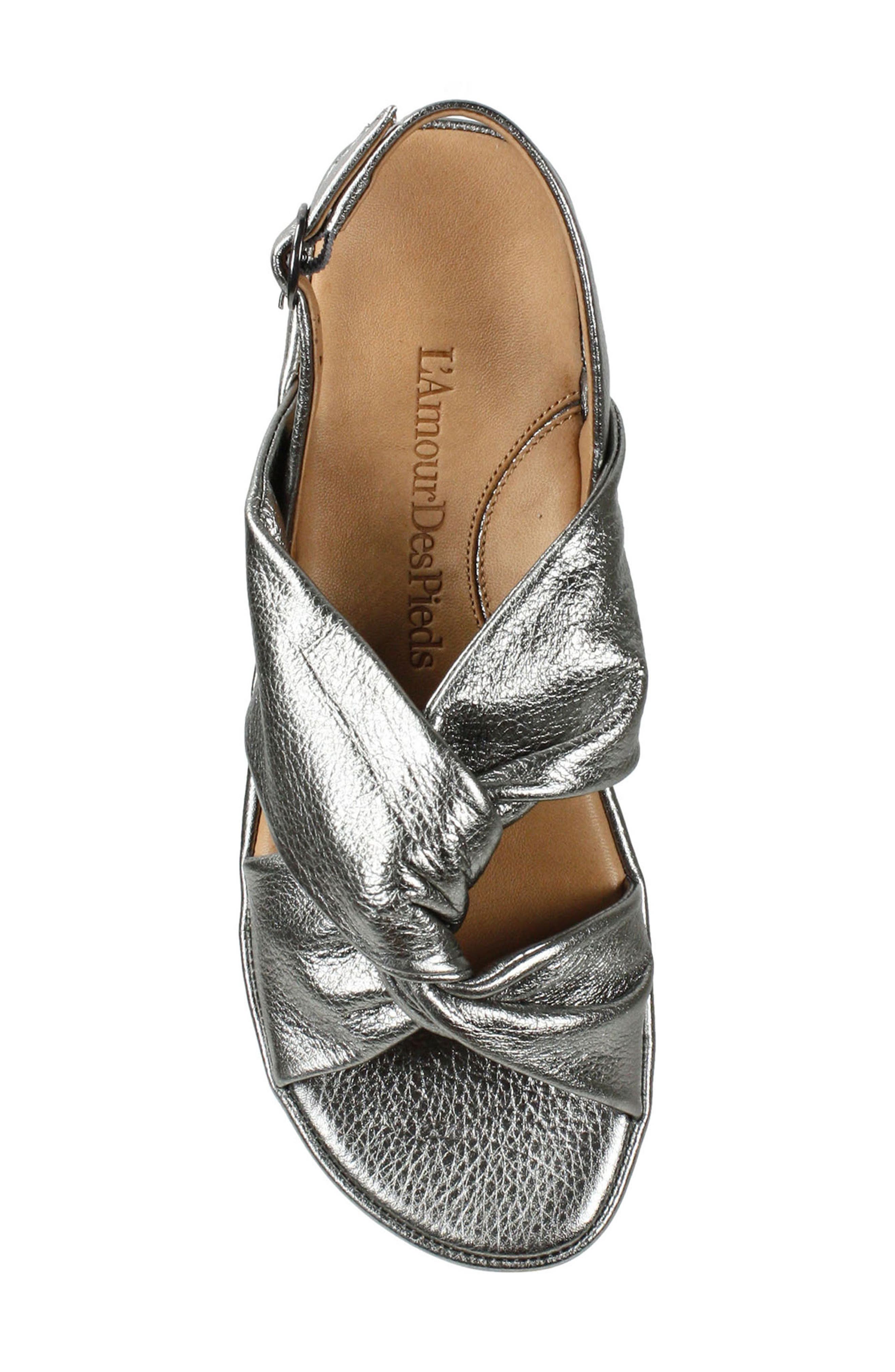 L'Amour de Pieds Amiens Slingback Platform Sandal, Alternate, color, ANTHRACITE LEATHER