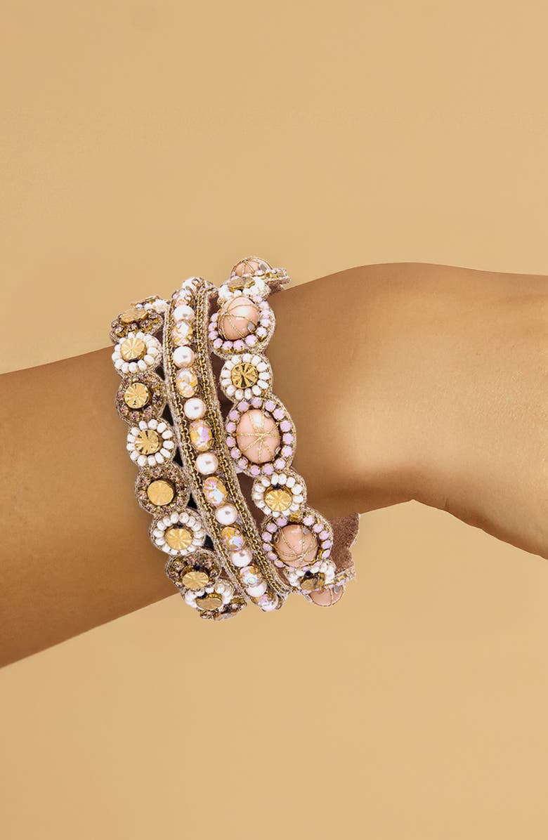 Deepa Gurnani Coryn Cuff Bracelet, Alternate, color, Baby Pink