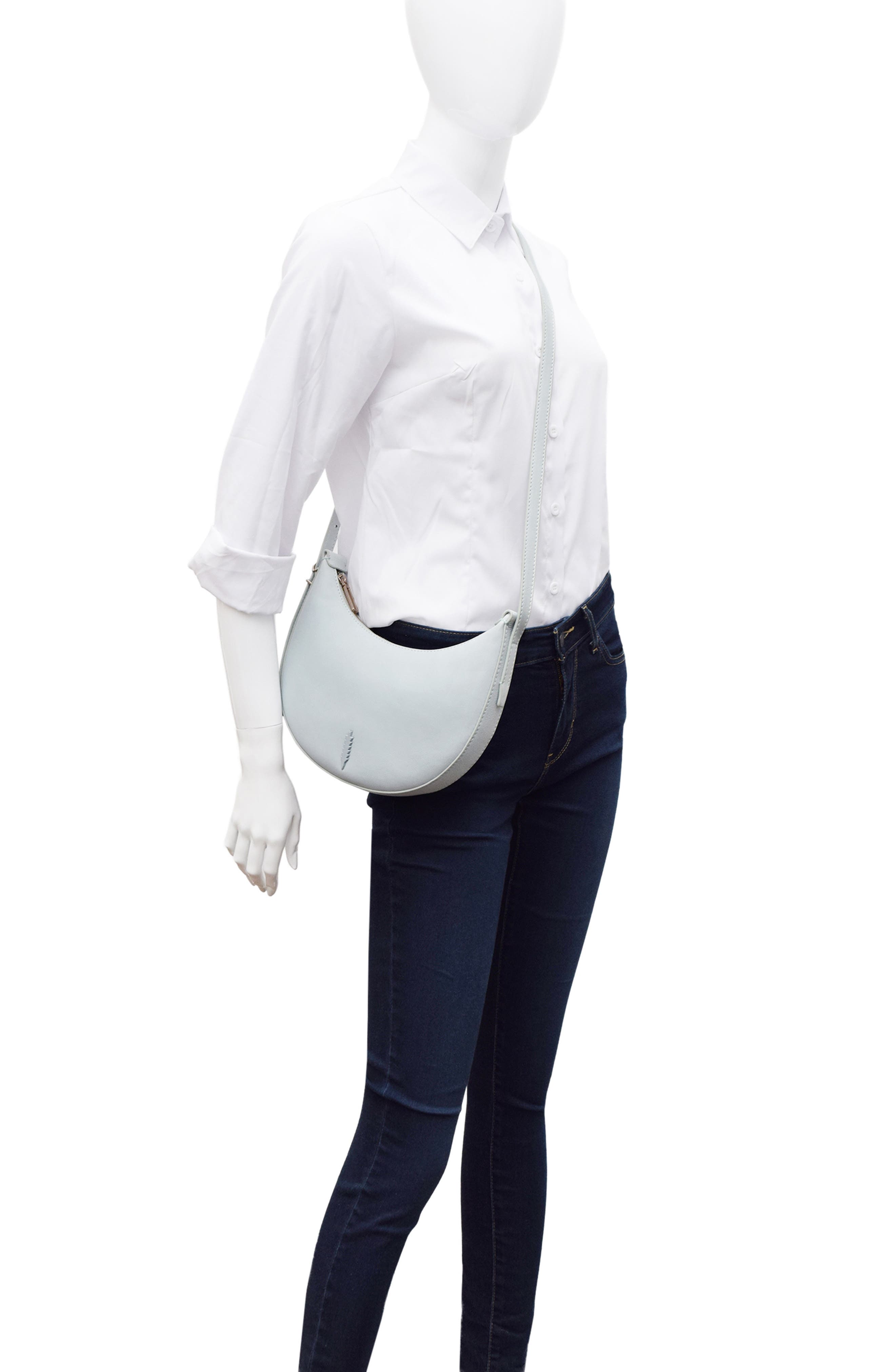 Thacker Silas Leather Crossbody Bag, Alternate, color, Dusty Blue