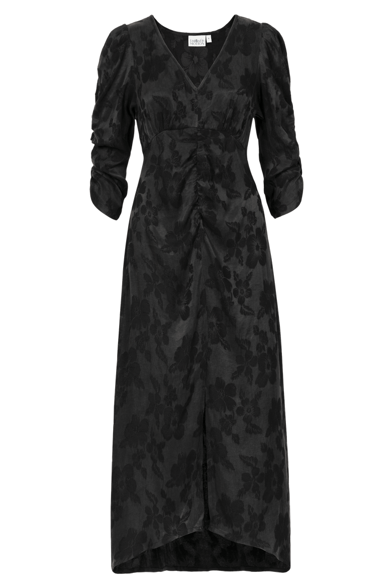 Anoita Floral Midi Dress, Main, color, Black Floral