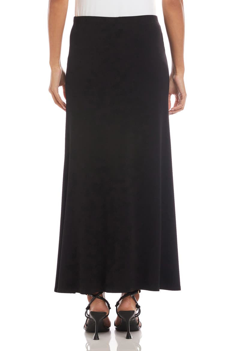 Travel Jersey Adjustable Zip Maxi Skirt, Alternate, color, BLACK