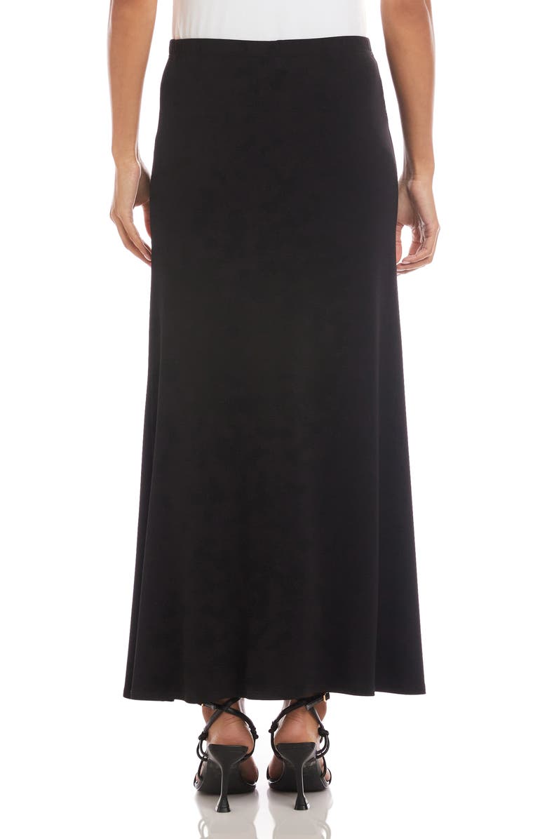 Karen Kane Travel Jersey Adjustable Zip Maxi Skirt, Alternate, color, Black