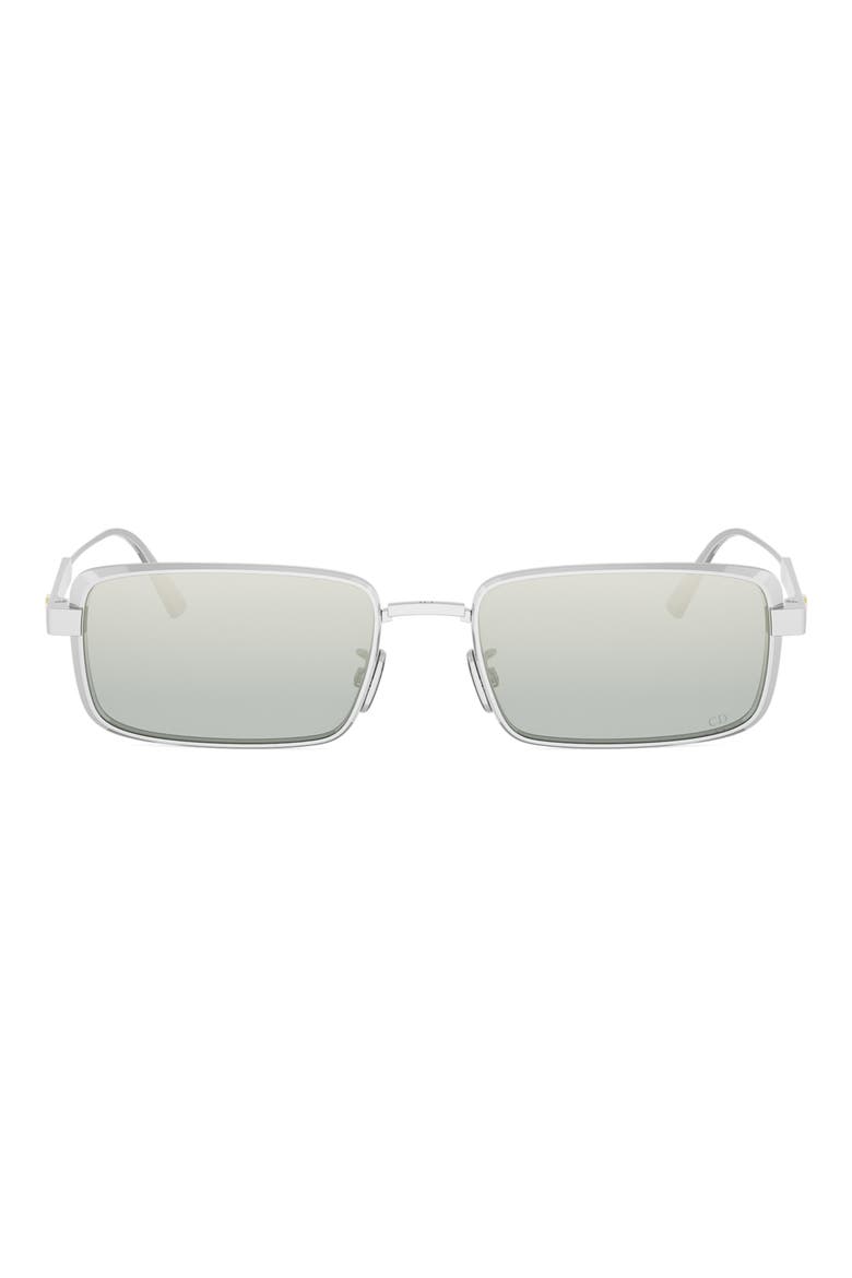 'DiorCannage S2U Rectangular Sunglasses, Main, color, PALLADIUM / SILVER MIRROR