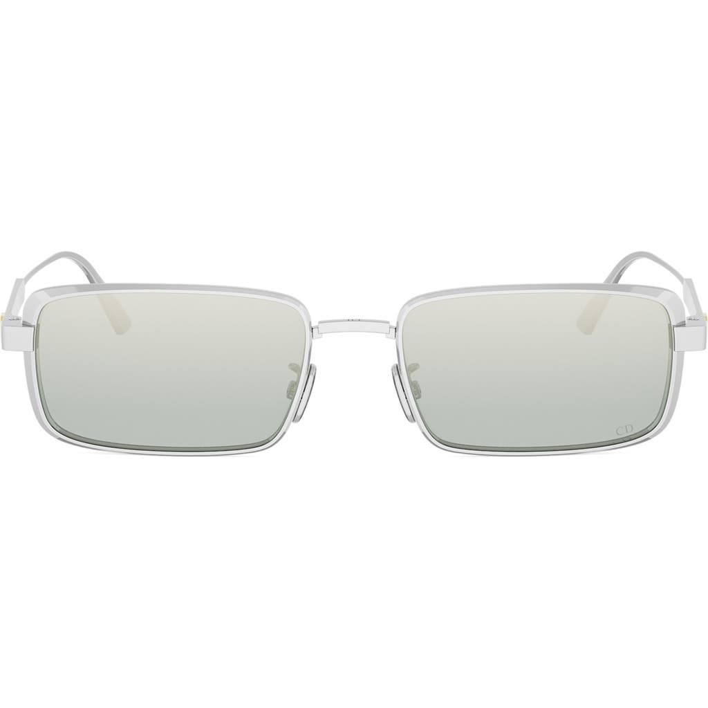 Dior Cannage S2u Rectangular Sunglasses In Metallic