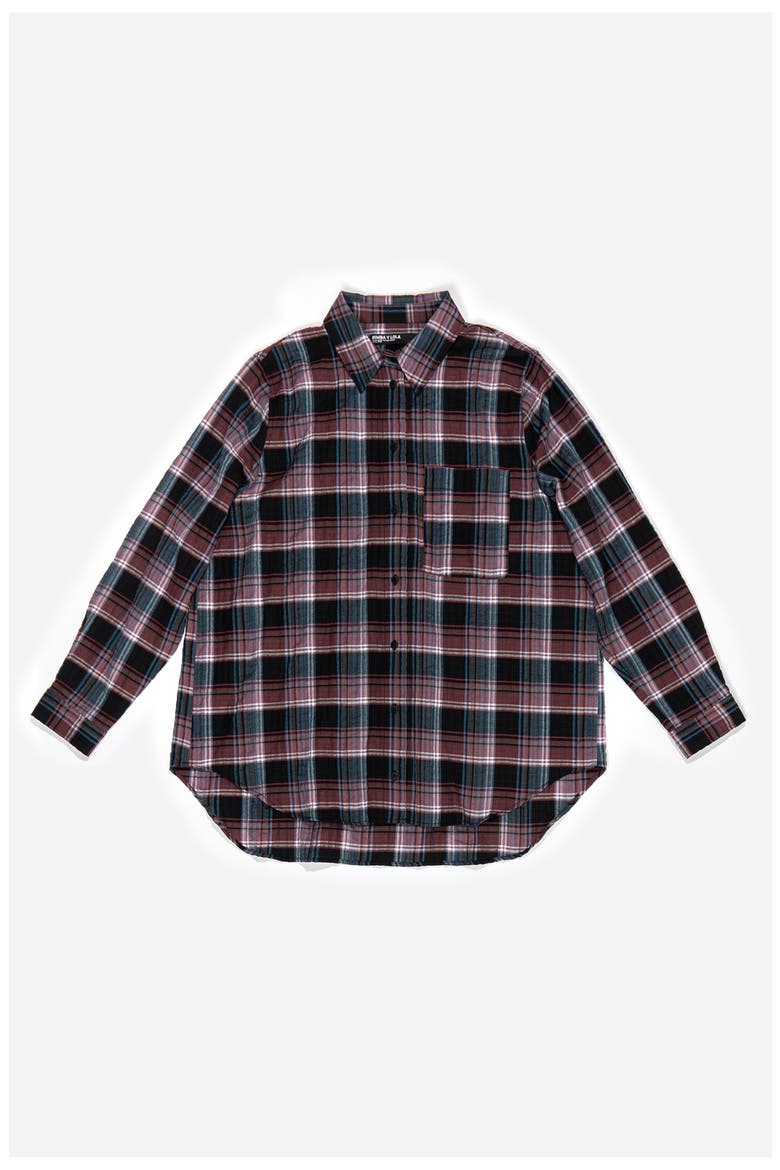 Checked Textured Shirt, Alternate, color, RED