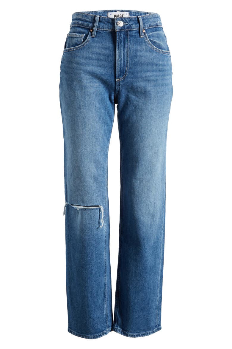 Sarah Ripped High Waist Straight Leg Jeans, Alternate, color, GRNADADEST