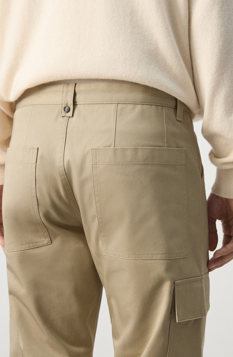 MANGO Regular Fit Cotton Cargo Pants, Alternate, color, Beige