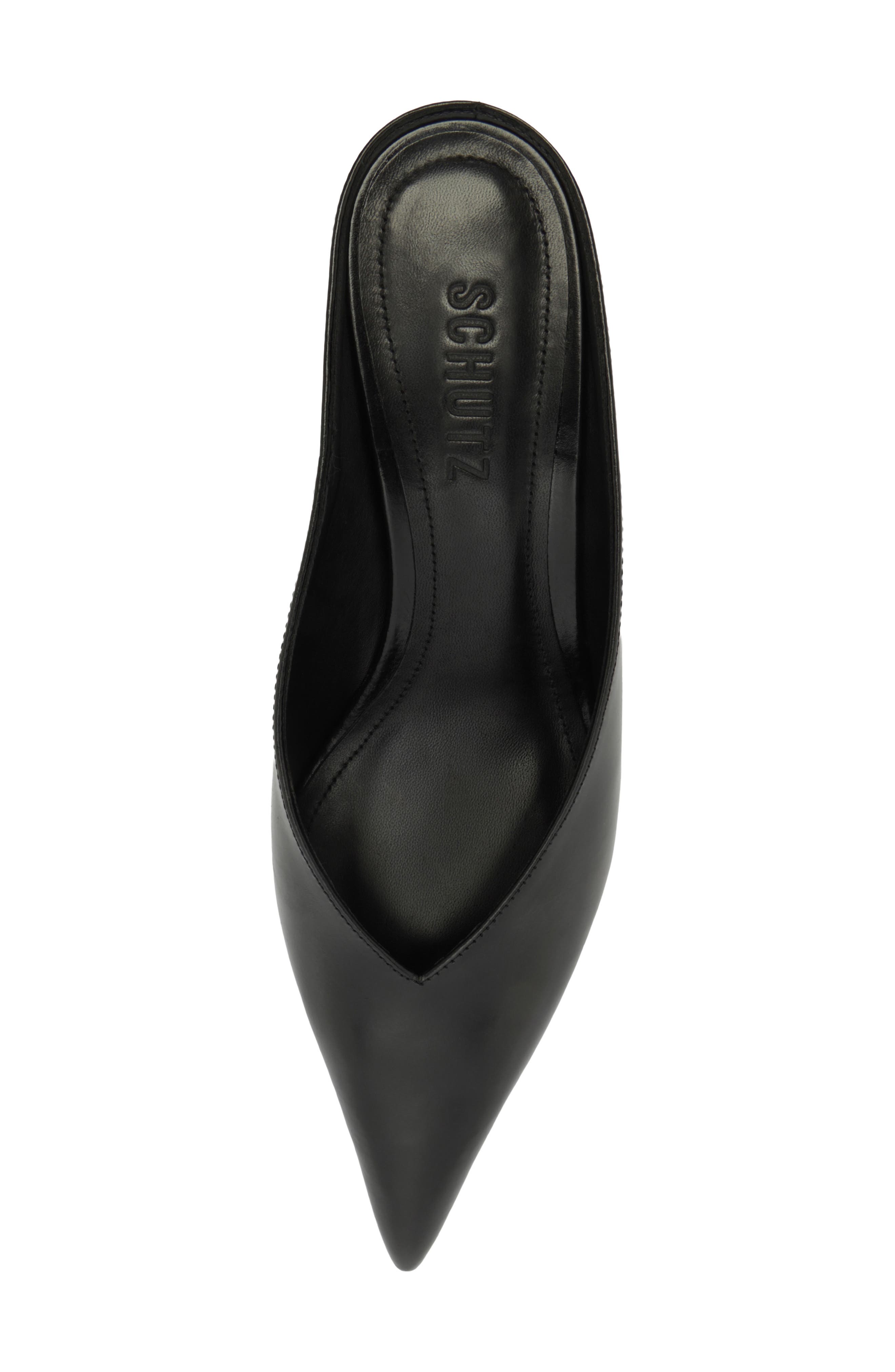 Siena Pointed Toe Wedge Mule, Alternate, color, BLACK