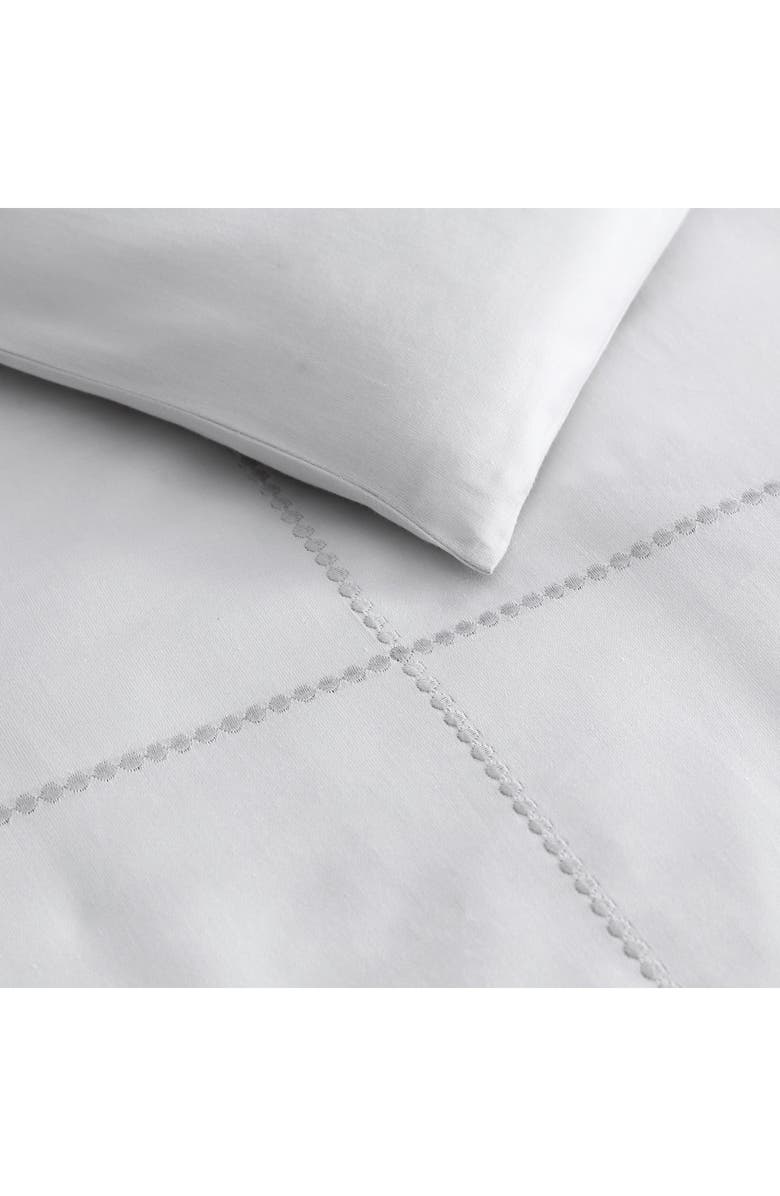 Vera Wang Simple Dot Cotton Sateen Duvet Cover Set, Alternate, color, Light Pastel Grey