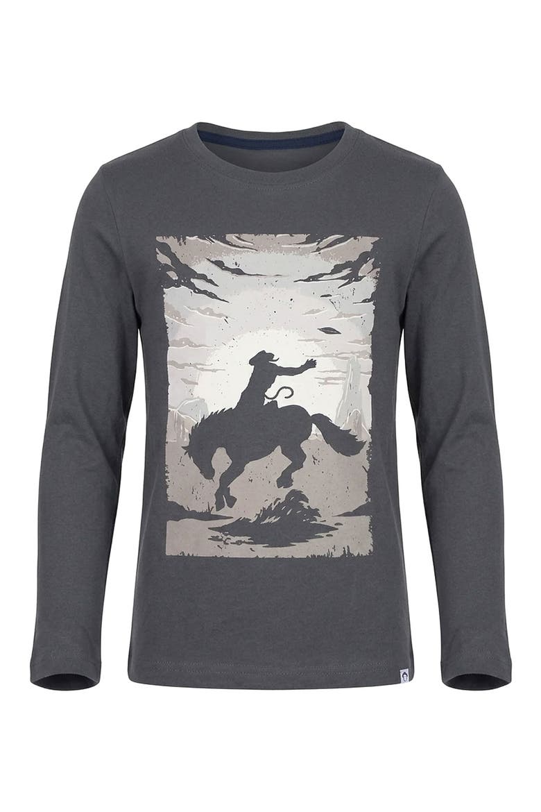 Kids' Graphic Long Sleeve T-Shirt, Main, color, DARK GREY