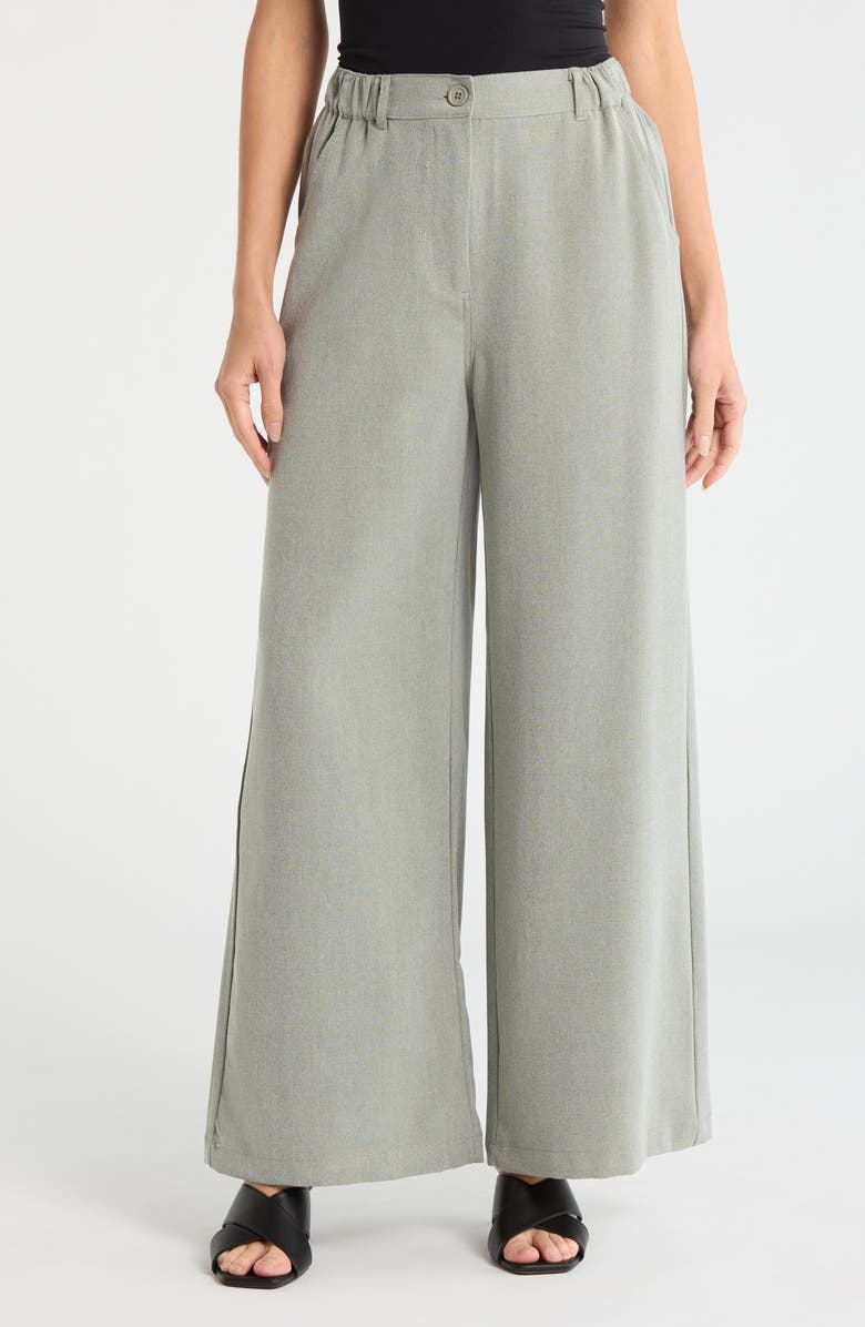 MAX STUDIO Wide Leg Pants, Main, color, Sage