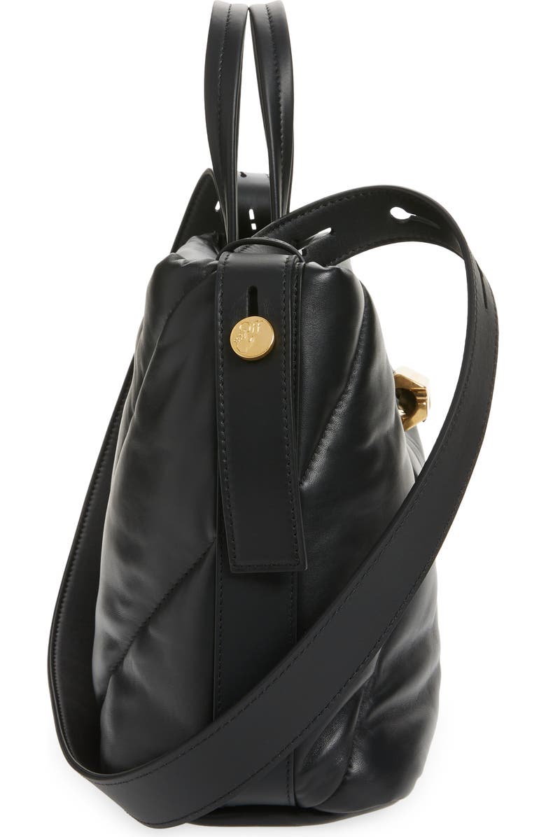 Off-White Nailed Quilted Leather Tote, Alternate, color, Black