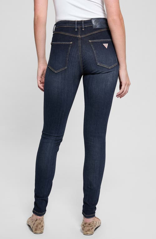 Guess 1981 High Waist Ankle Skinny Jeans In Blue