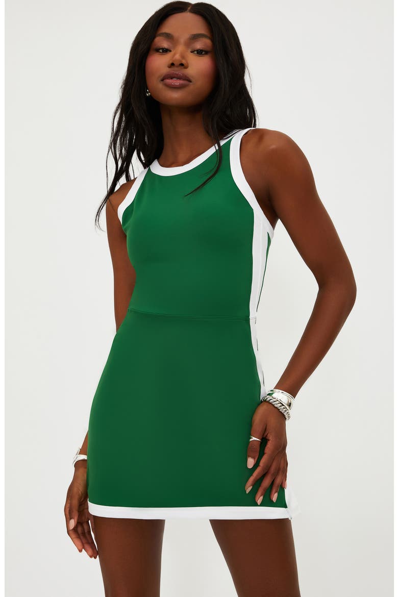 Zephyra Skirted Romper, Alternate, color, RACQUET COURT GREEN