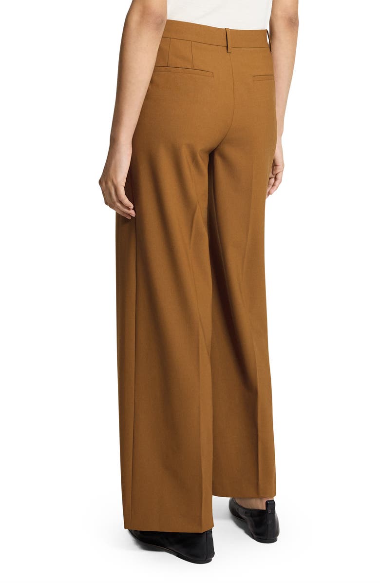 Theory Stretch Wool Pants, Alternate, color, Dark Cognac