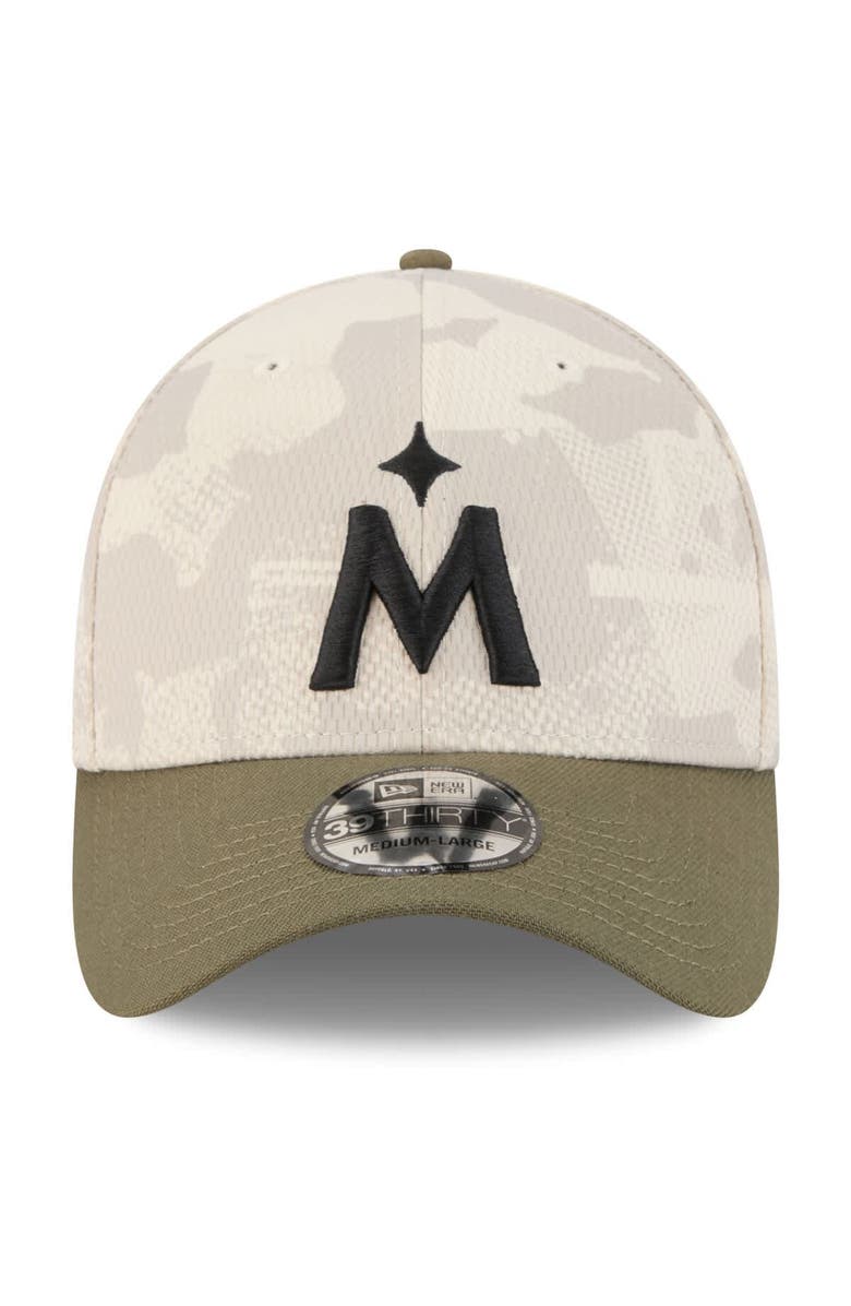 New Era Men's New Era Light Beige/Olive Minnesota Twins 2025 Armed Forces Day 39THIRTY Flex Hat, Alternate, color, Light Beige