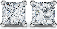 Bliss Diamond Certified 4Ct Princess Cut Martini Studs 14k Gold Lab Grown
