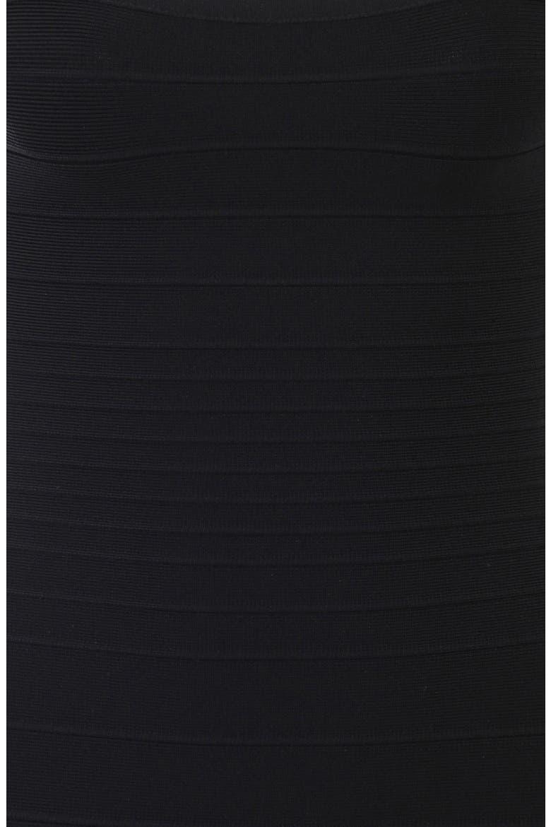 The Silhouette Halter Neck Bandage Minidress, Alternate, color, BLACK