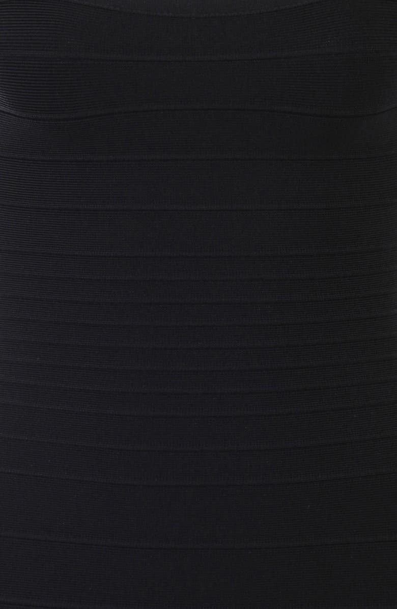 HOUSE OF CB The Silhouette Halter Neck Bandage Minidress, Alternate, color, Black