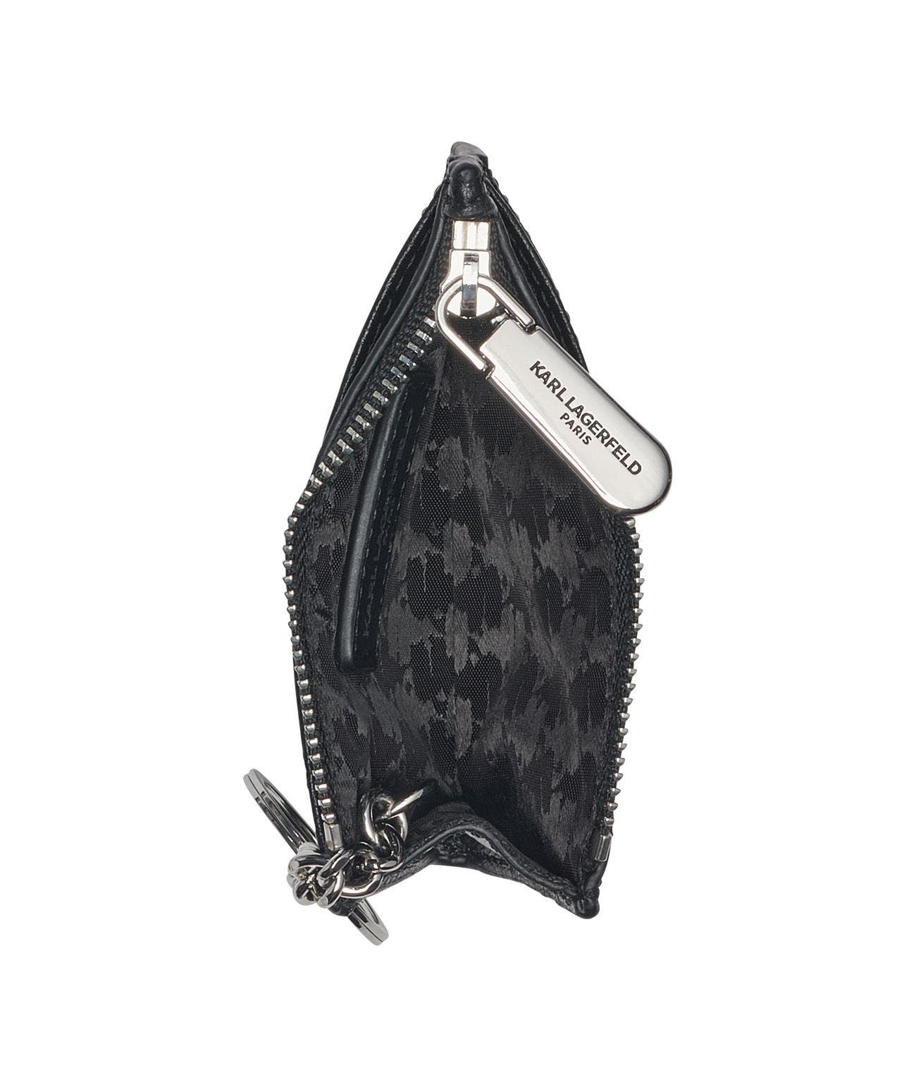 KARL LAGERFELD PARIS Care Case W/ Key Ring, Alternate, color, Black Combo