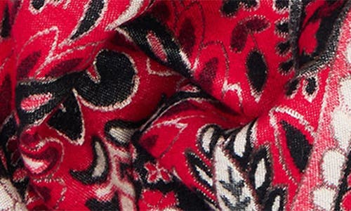 Saachi Paisley Print Bandana Scarf In Red