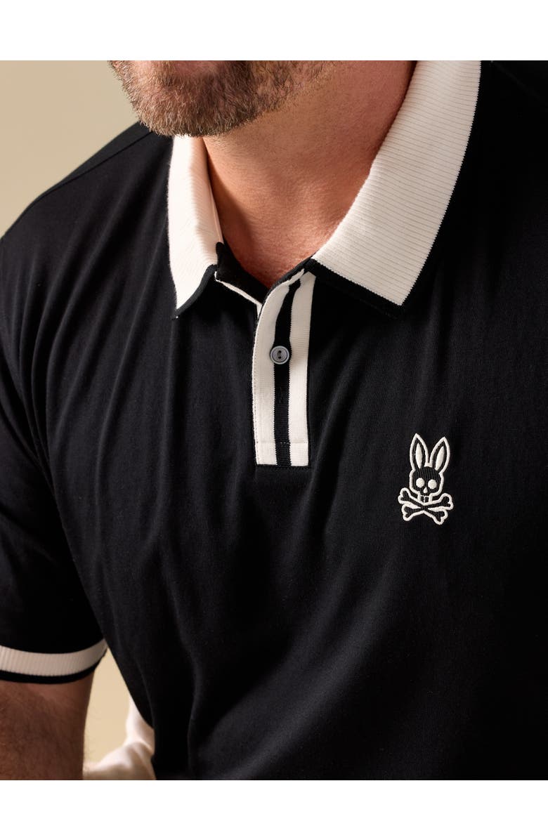 Psycho Bunny Big & Tall Ridley Polo Shirt, Alternate, color, Black