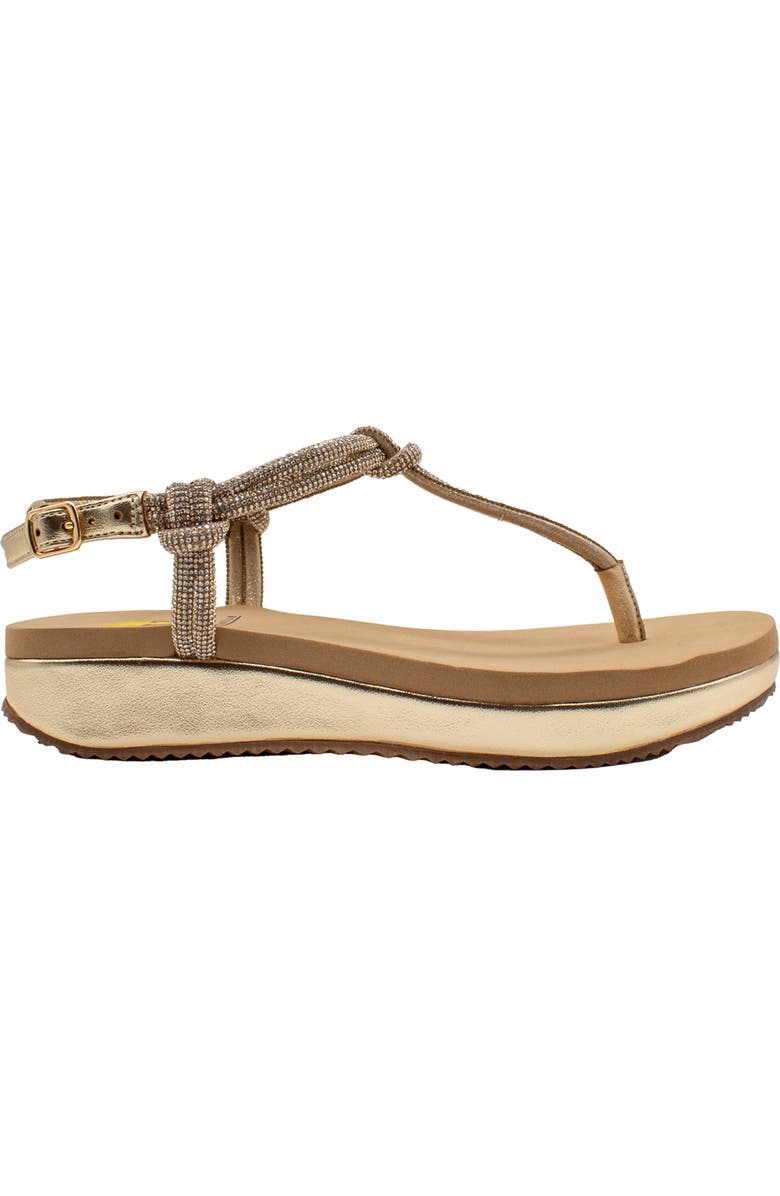 Volatile Calypso T-Strap Sandal, Alternate, color, Gold