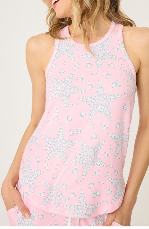 Written in the Stars Peachy Jersey Sleep Tank