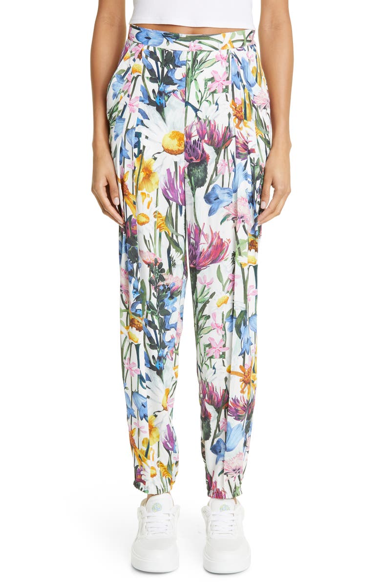 Stella McCartney Floral Print Straight Leg Pants, Main, color,
