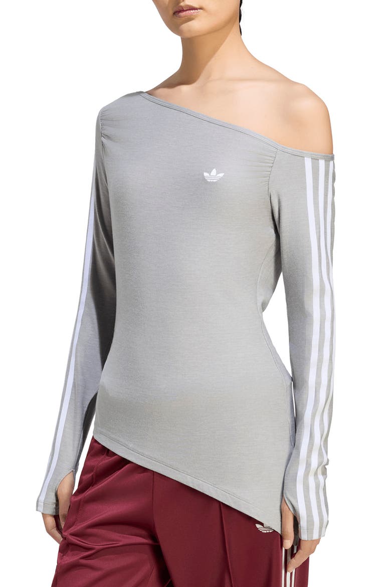 Asymmetric One-Shoulder Top, Main, color, GREYHEATHER
