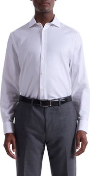 Bugatchi Axel Shaped Fit Jacquard Button-Up Shirt