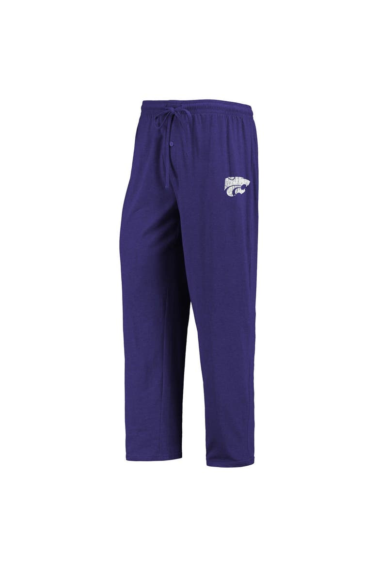 Men's Concepts Sport Purple/Heathered Charcoal Kansas State Wildcats Meter Long Sleeve T-Shirt & Pants Sleep Set, Alternate, color, Purple