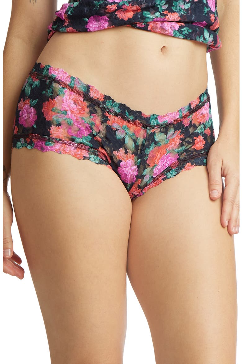 Print Signature Lace Boyshorts, Main, color, AUTOBIOGRAPHY