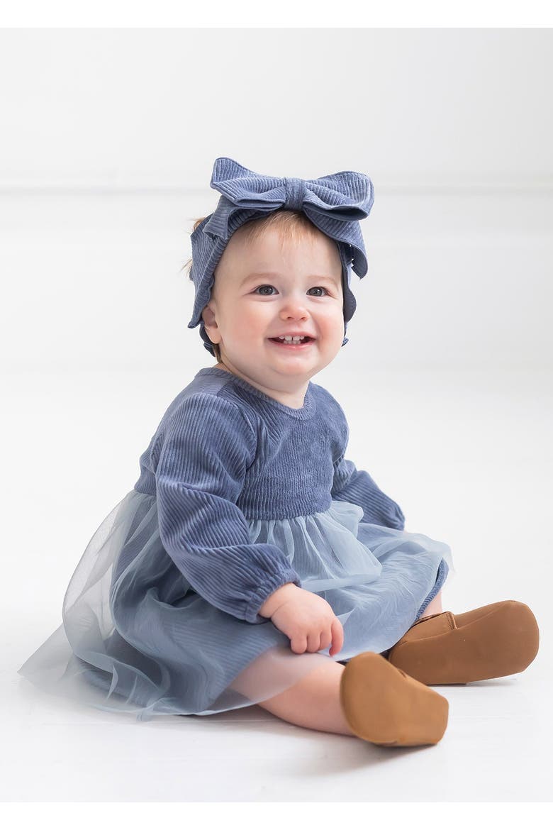 Skylar Blue Suede Dress, Alternate, color, Blue